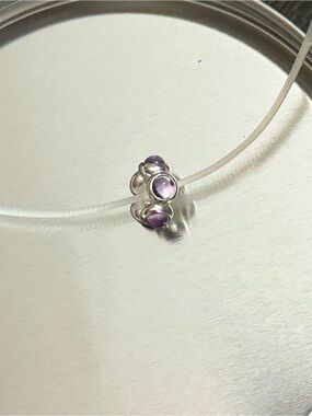 Rare Pandora Amethyst Cabochon Charm 925 ALE stamp 790538AM (ONLY 1 available)